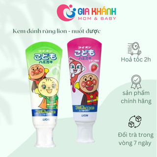 Kem Đánh Răng Lion Nhật Bản Nuốt Được (Kem Đánh Răng Em Bé, Nuốt Được)