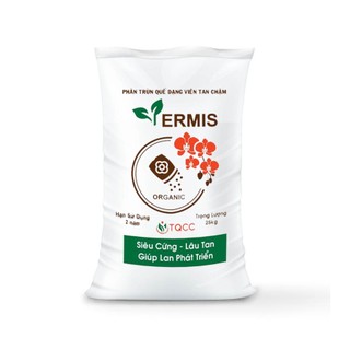 Phân viên trùn quế tan chậm Vermis cho hoa lan ra Rễ ra Chồi bao 25kg