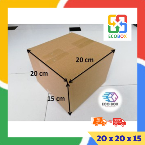ECOBOX - 20x20x15 COMBO 10 Hộp carton đóng hàng
