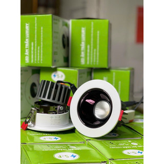 Đèn âm trần cob 12w phi 76- 90 ánh sáng trung tính và ánh sáng 3 màu