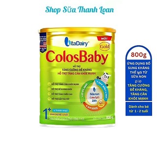   HSD T7-2027   Quét Mã QR Tích Xu  Sữa Bột Vitadairy ColosBaby Gold 1+ 800g Vị Thanh Nhạt. 