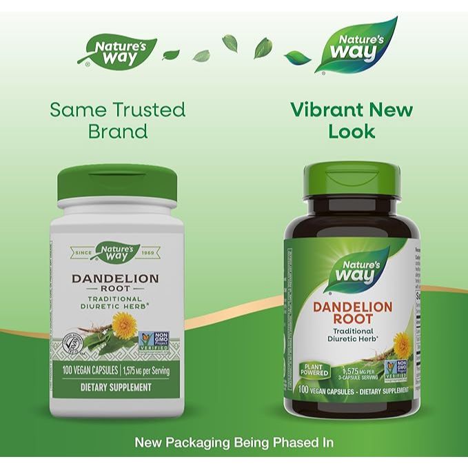 Nature's Way Dandelion Root 1575mg Viên Uống Rễ Bồ Công Anh Giúp Ổn Định Máu Huyết 100 viên
