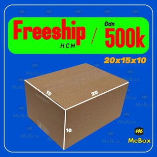 hộp carton thùng carton kích thước 20x15x10 bộ 10