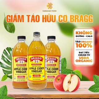 Giấm táo hữu cơ bragg 473ml & 946ml hàng mỹ chính hãng - dấm táo giảm cân ăn kiêng eatclean