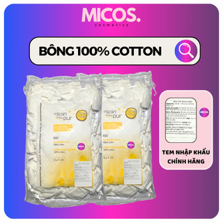 [LOẠI 600 MIẾNG] Bông Tẩy Trang Pháp Tetra Medical Carrés De Coton 600 miếng Le Soin - MICOS