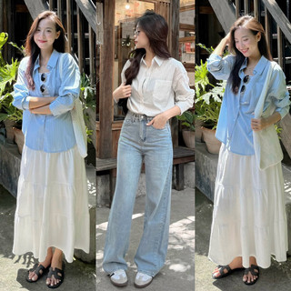 [RÁCH STORE] Áo Sơmi - 8012 - 1 Túi - Tay Dài - Kẻ Dọc