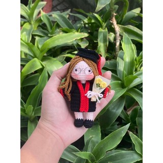 Búp Bê Cử Nhân Bằng Len 10cm