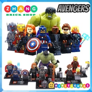 Đồ chơi Xếp hình Avengers Hulk Black Widow - Captain America Thor - Iron man Nick Fury Hawkeye Ultron Minifigures Sy271