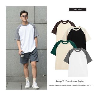 Áo thun raglan oversize Thesyn, Áo phông phối tay form rộng nam nữ unisex , Local Brand THESYN