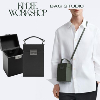 Giỏ đeo chéo nam dáng hộp cứng messenger phong cách clutch cầm tay đi tiệc sang trọng giỏ đeo vai chữ nhật đứng KINDEE