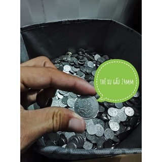 xu thẻ game 24mm (combo 500 thẻ xu gấu) cũ đã sử dụng