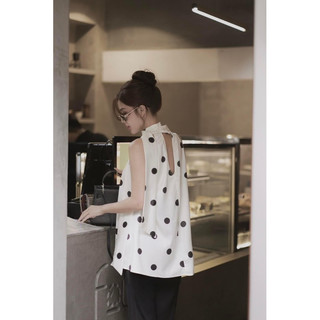 Áo cổ yếm buộc nơ chấm bi to 𝐎𝐑𝐈𝐍 𝐓𝐎𝐏- 𝐀𝐒𝐇𝐘𝐋𝐄𝐘