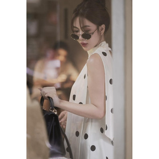 Áo cổ yếm buộc nơ chấm bi to 𝐎𝐑𝐈𝐍 𝐓𝐎𝐏- 𝐀𝐒𝐇𝐘𝐋𝐄𝐘