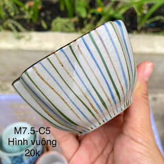 Chậu, ly gốm Nhật trồng sen đá (miệng 6-8cm) (khoan lỗ free theo yc)