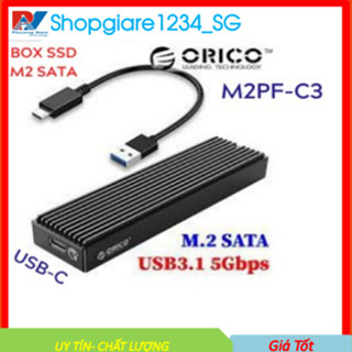 Box ổ cứng SSD M2 sata sang usb-c Orico M2PF-C3, tốc độ lên đến 5Gbps, USB 3.0 [Chính hãng]