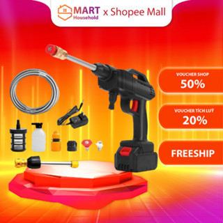 Máy Rửa Xe Cầm Tay Smart Gadgets Dùng Pin Áp Lực Cao Cầm Tay Máy Xịt Rửa Xe Tăng Đình Vệ Sinh Tưới Cây Tiện Dụng