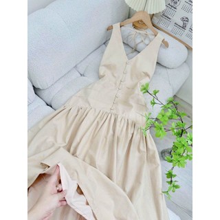 ĐẦM MAXI YẾM XẾP LI NÚT BỌC