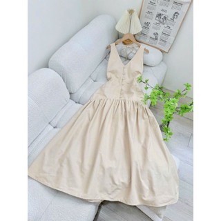 ĐẦM MAXI YẾM XẾP LI NÚT BỌC