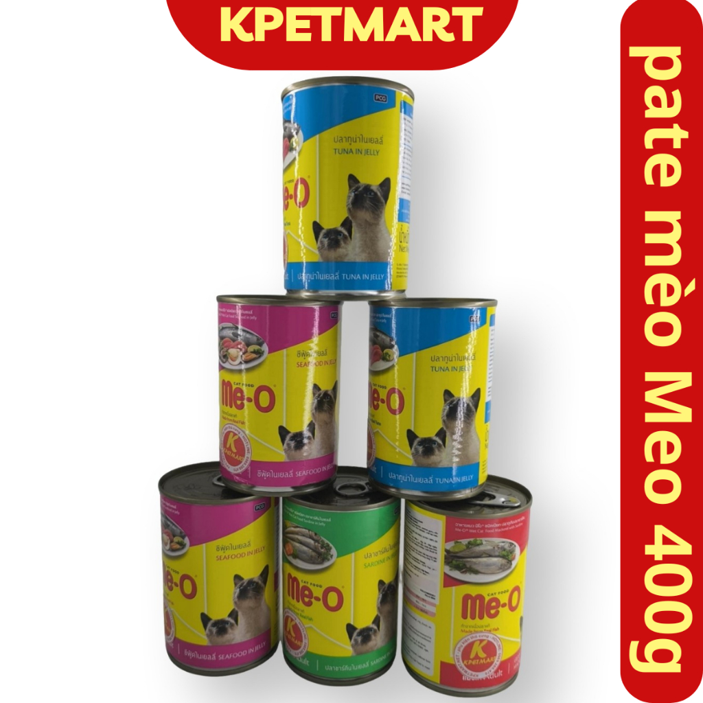 Pate Cho Mèo Me-o Lon 400g  - Thức Ăn Dinh Dưỡng Dạng Ướt Cho Mèo - KPETMART - Pate Mèo - Xốt Mèo