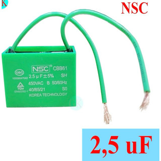 Tụ quạt trần 2,5Mf Mầu xanh Độ bền cao