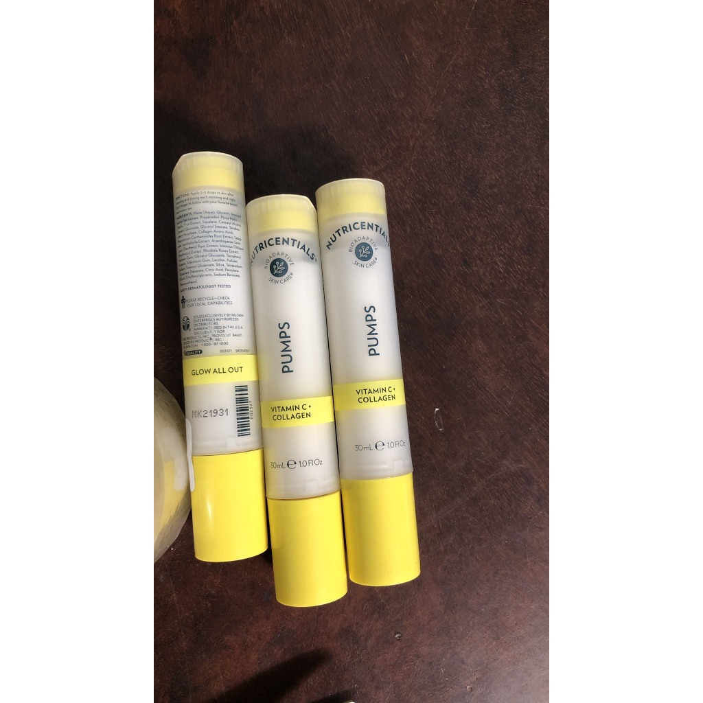 Tinh chất Vitamin C+Collagen Pump mầu vàng Nuskin 30ml