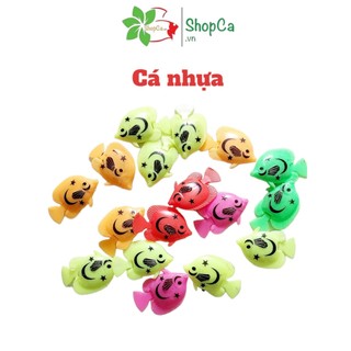Cá nhựa trang trí hồ cá bể cá size 4x3cm_cá giả nhựa ngẫu nhiên