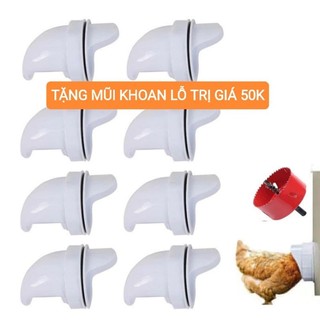 Combo 8 Đầu ống máng ăn tự động cho gia cầm gà vịt