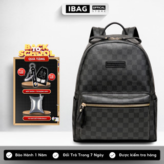 Balo Da Đi Học IBAG Balô Da Thời Trang Nam Nữ Cặp Da Pu Cao Cấp Ba Lô Da Cặp Đi Học Ulzzang Balo Đựng Laptop 14 Inh