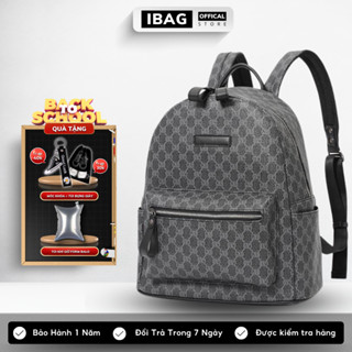 Balo Da Đi Học IBAG Balô Da Thời Trang Nam Nữ Cặp Da Pu Cao Cấp Ba Lô Da Cặp Đi Học Ulzzang Balo Đựng Laptop 14 Inh
