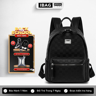 Balo Da Đi Học IBAG Balô Da Thời Trang Nam Nữ Cặp Da Pu Cao Cấp Ba Lô Da Cặp Đi Học Ulzzang Balo Đựng Laptop 14 Inh
