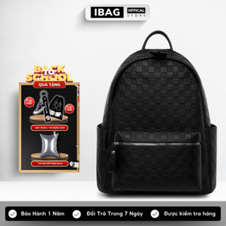 Balo Da Đi Học IBAG Balô Da Thời Trang Nam Nữ Cặp Da Pu Cao Cấp Ba Lô Da Cặp Đi Học Ulzzang Balo Đựng Laptop 14 Inh