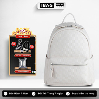 Balo Da Đi Học IBAG Balô Da Thời Trang Nam Nữ Cặp Da Pu Cao Cấp Ba Lo Da Cặp Đi Học Ulzzang Balo Đựng Laptop 14 Inh