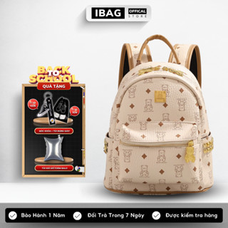 Balo Da Đi Học IBAG Balô Da Thời Trang Nam Nữ Cặp Da Pu Cao Cấp Ba Lô Da Cặp Đi Học Ulzzang Balo Đựng Laptop 14 Inh