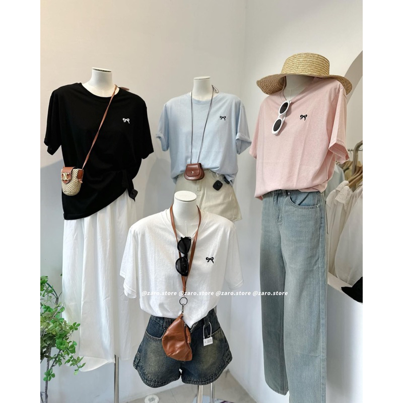 Áo pull giấy thêu nơ new freesize [HÌNH THẬT]