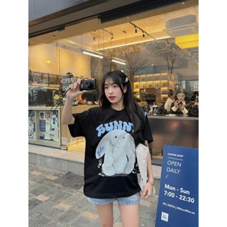 Áo Thun Nữ BUNNY Form Rộng Nhiều Mẫu Hình In Thỏ Trắng Nổi Cuteeee, Áo Thun Cotton Thời Trang Phối Đồ Cực Chất NTLUNISEX