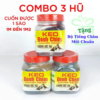 3 hũ keo bẫy chim sẻ, chào mào, trao trảo, hút mật siêu dính