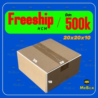 thùng hộp carton 20x20x10 bộ 50 trơn cứng cáp