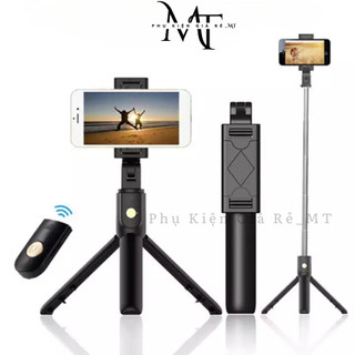 Gậy chụp ảnh k07 bluetooth selfie kèm điều khiển từ xa remote, gậy tự sướng 3 chân đa năng