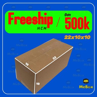 hộp carton gói hàng 22x10x10 bộ 100 cái