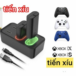 (Tiến xíu) bộ 2 pin sạc tay cầm Xbox One S X 800mah kèm dock sạc tay cầm xbox one S X Series kèm pin hãng Dobe