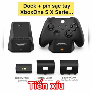 (mới ra) đế sạc kèm pin sạc tay cầm Xbox One/S/X/Elite pin sạc xboxone S X pin Dobe TYX-0607