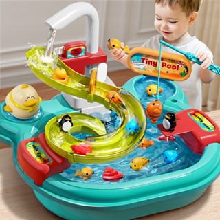 C21- Đồ Chơi Câu Cá Bằng Nam Châm, Cầu Trượt Nước Tiny Pool Mới Nhất. A1