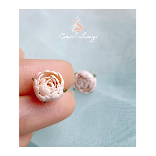 Hoa tai nữ- Khuyên tai đất sét polymer- ROSE