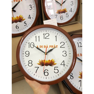 Đồng hồ a di đà phật treo tường, 30cm