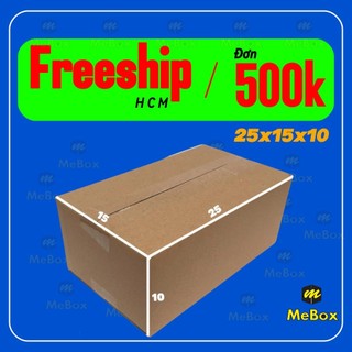 Hộp carton gói hàng 25x15x10 bộ 100