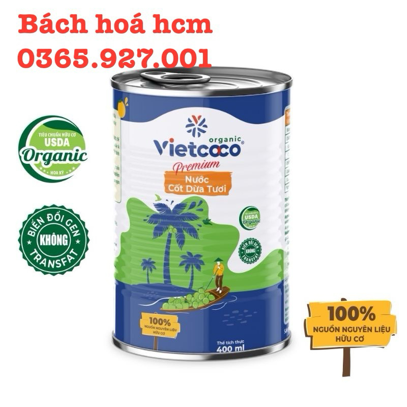 Nước cốt dừa tươi Organic Vietcoco (400ml)