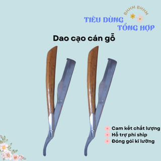 Dao cạo lông mặt, dao cạo râu cán GỖ.