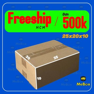 thùng hộp đóng hàng 25x20x10 bộ 100 cứng cáp