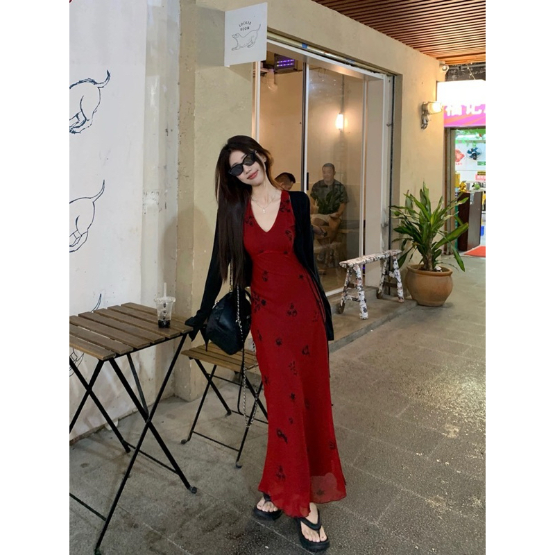 Váy đỏ dài hottrend