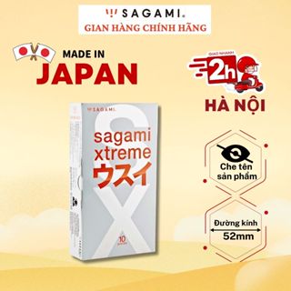 Bao cao su Sagami Xtreme - Superthin - bcs mỏng - kéo dài thời gian - chính hãng Nhật Bản- 01 hộp